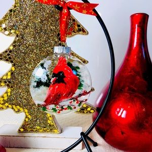 Christmas hand painted globe